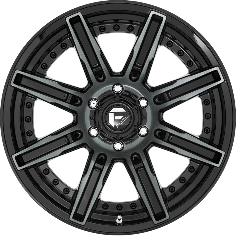 Fuel 20x9 D708 Rogue Gloss Black w/ Double Dark Tint +1mm