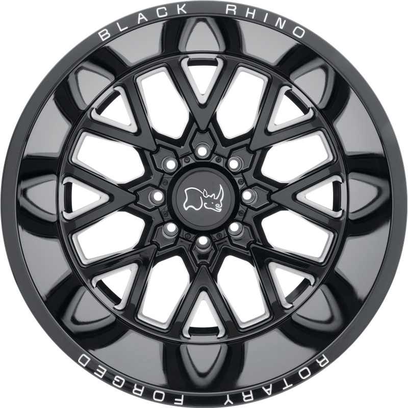 Black Rhino 20x9.5 Grimlock Gloss Black Milled +12mm