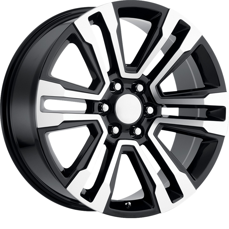 Performance Replicas 20x9 PR182 Gloss Black Machined +24mm