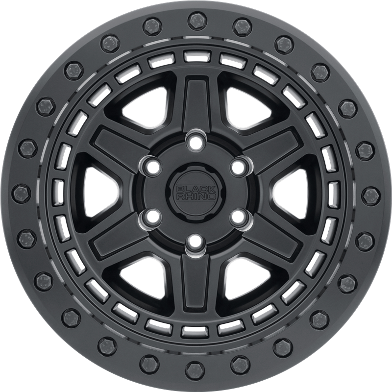 Black Rhino 17x8.5 Reno Beadlock Matte Black w/ Black Bolts -30mm