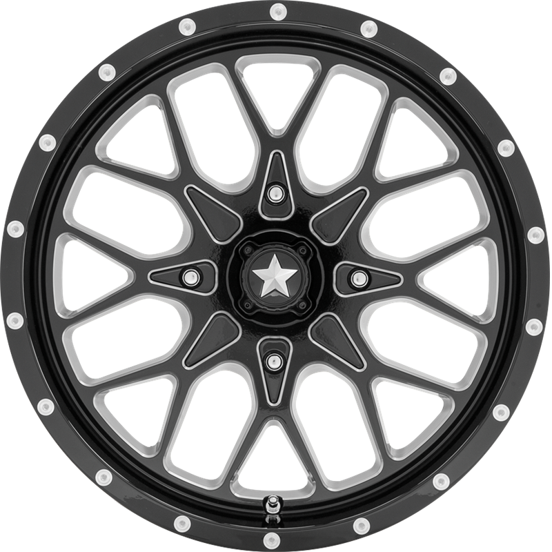 MSA Offroad Wheels 20x7 M45 Portal Gloss Black Milled +0mm