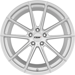 TSW 19x9 Bathurst Silver w/ Mirror Cut Face +15mm