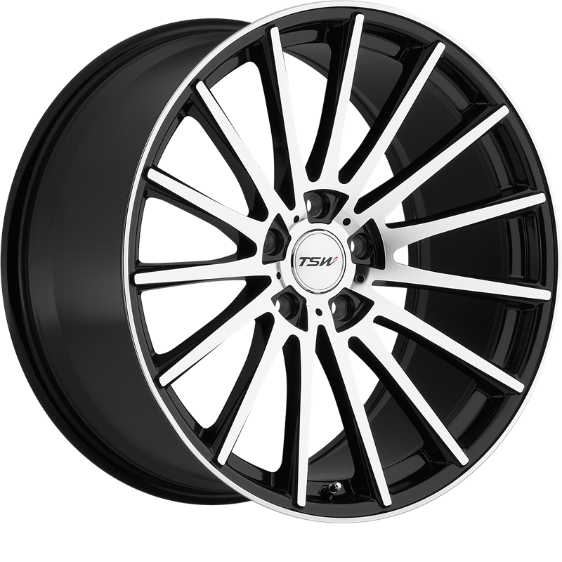 TSW 17x8 Chicane Gloss Black w/ Mirror Cut Face +32mm