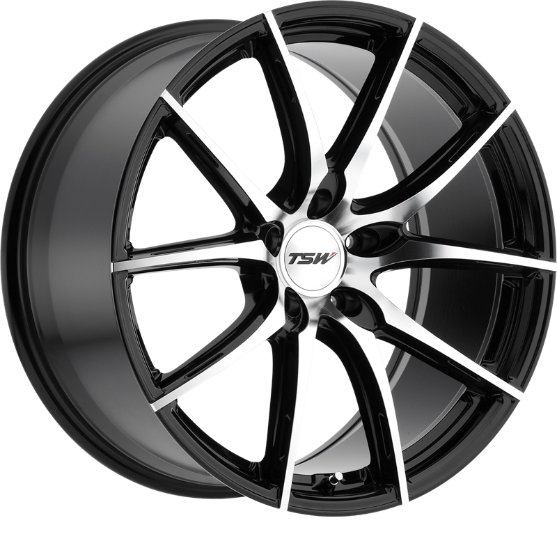 TSW 19x8.5 Sprint Gloss Black w/ Mirror Cut Face +30mm