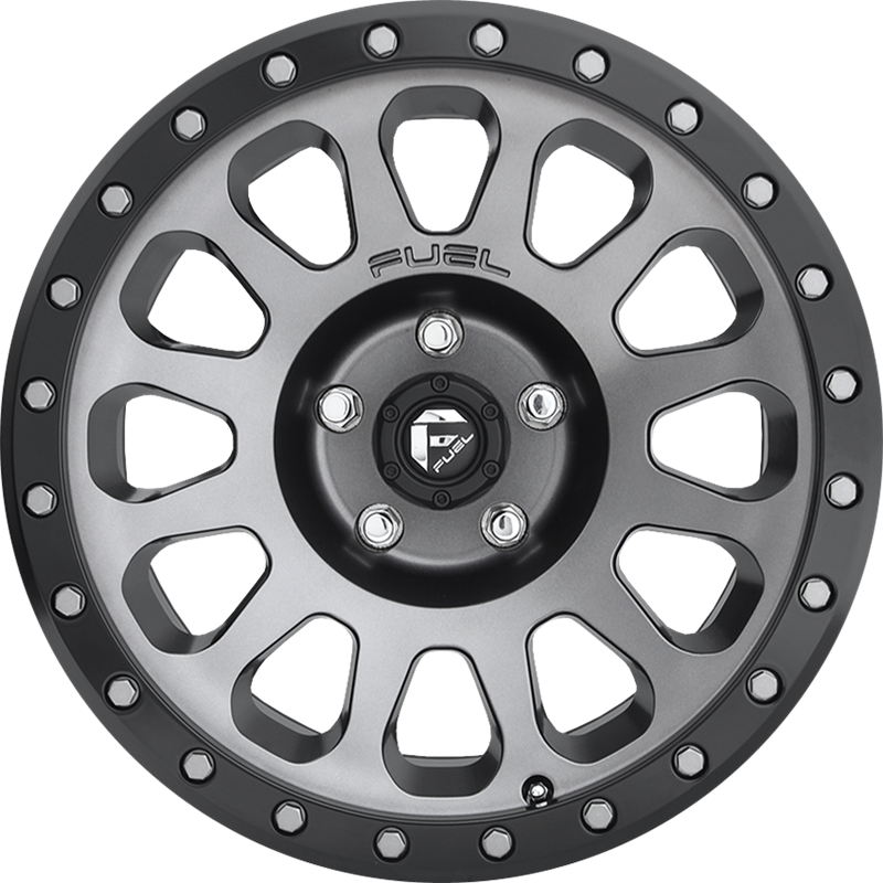 Fuel 20x9 D601 Vector Matte Gunmetal w/ Black Bead Ring +20mm