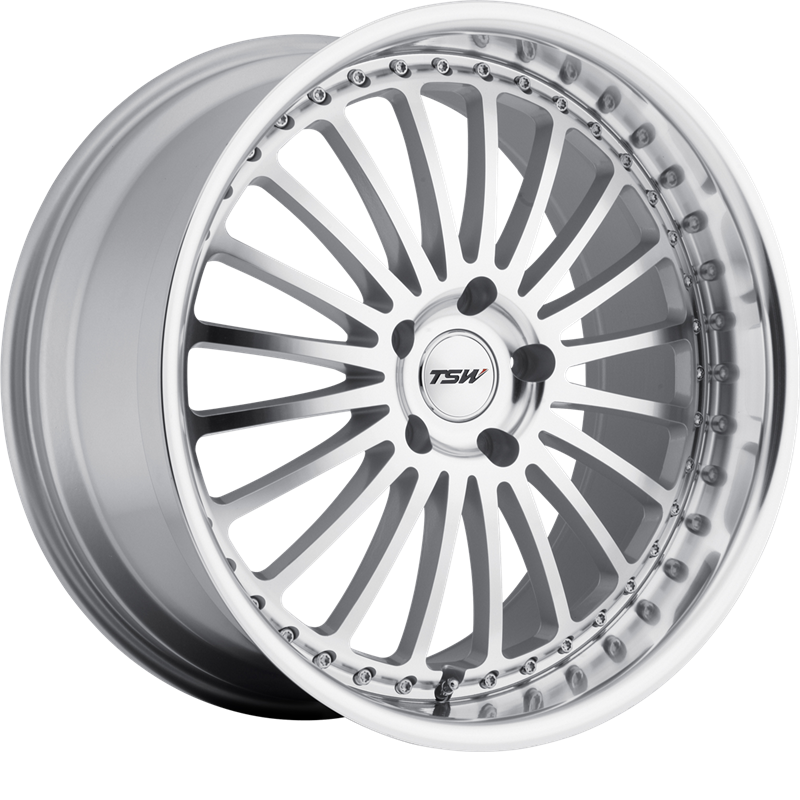 TSW 17x8 Silverstone Silver w/ Mirror Cut Face and Lip +20mm