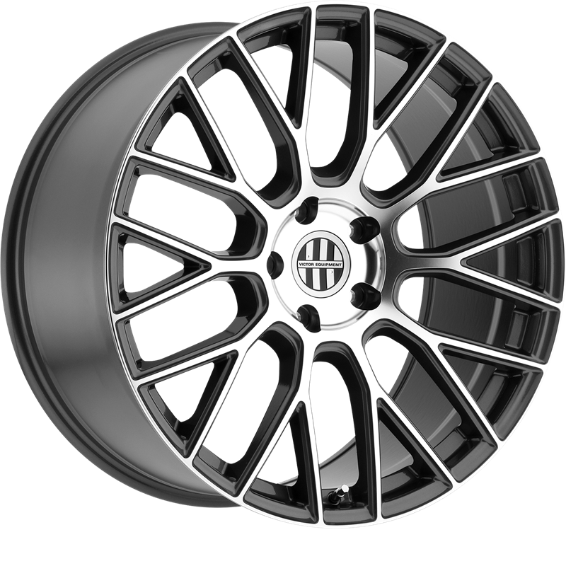 Victor Equipment 19x10.5 Stabil Gunmetal w/ Mirror Cut Face +55mm