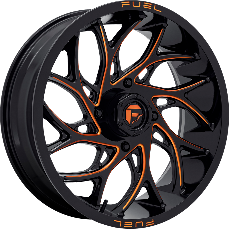 Fuel UTV 20x7 D780 Runner Gloss Black Milled Orange +13mm