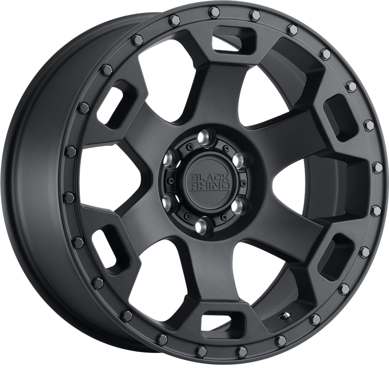 Black Rhino 20x9 Gauntlet Semi Gloss Black w/ Gunmetal Bolts -18mm