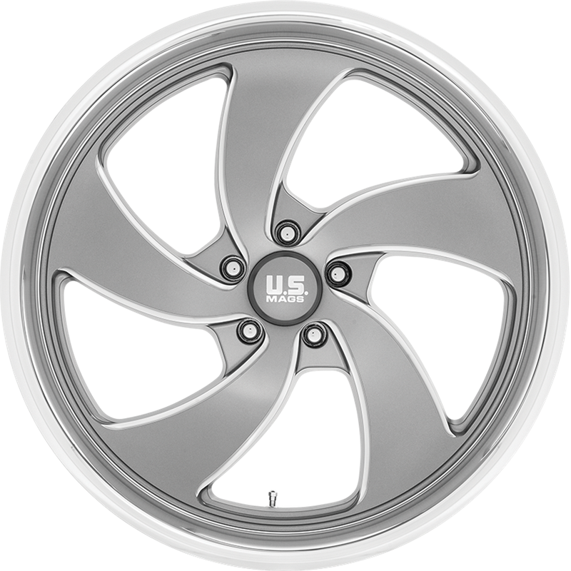 US Mags 20x8 U133 Desperado Anthracite Milled w/ Diamond Cut Lip +1mm