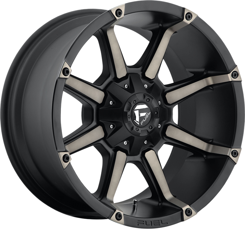 Fuel 18x9 D556 Coupler Matte Black w/ Double Dark Tint +19mm