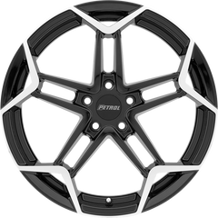 Petrol 17x8 P1A Gloss Black w/ Machine Cut Face +35mm