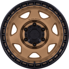 Black Rhino 17x8.5 BR018 Voyager Matte Bronze w/ Matte Black Lip -10mm