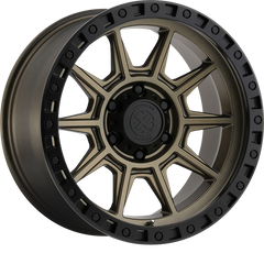 ATX Series 18x9 AX202 Matte Bronze w/ Black Lip +0mm