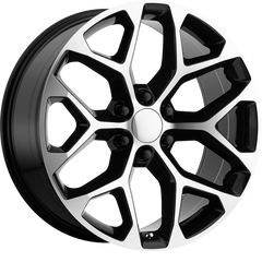 Performance Replicas 20x9 PR176 Gloss Black Machined +24mm