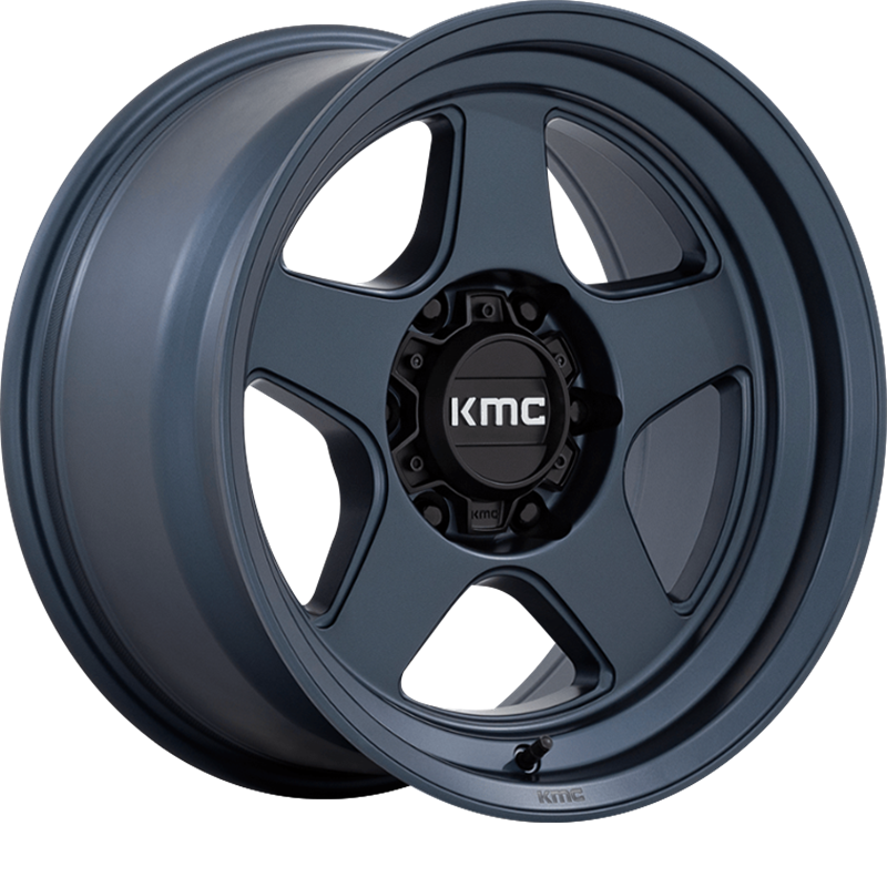 KMC 17x8.5 KM728 Lobo Metallic Blue +18mm