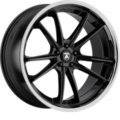 Asanti 20x9 ABL-23 Sigma Gloss Black w/ Chrome Lip +15mm