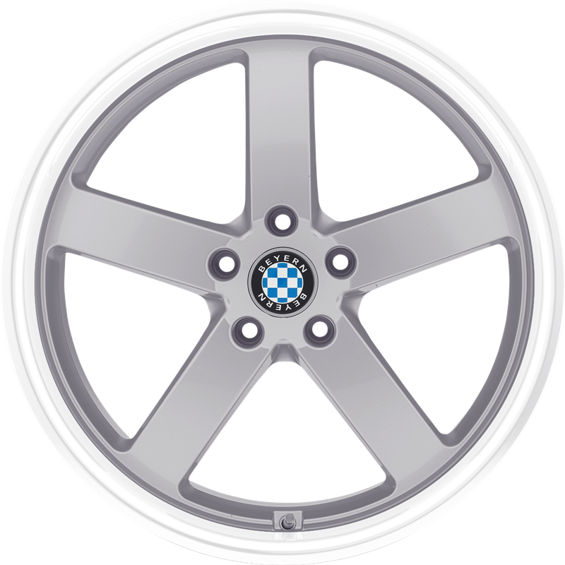 Beyern 17x8 Rapp Silver w/ Mirror Cut Lip +35mm