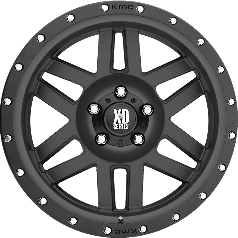 XD 18x8.5 XD128 Machete Satin Black w/ Reinforcing Ring +34mm