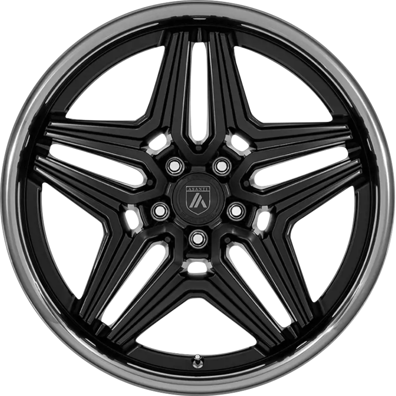 Asanti 20x9 ABL-46 Duke Satin Black w/ Double Dark Tint Lip +15mm