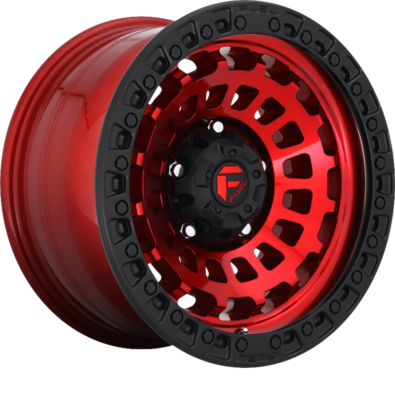 Fuel 20x9 D632 Zephyr Candy Red w/ Matte Black Ring +1mm