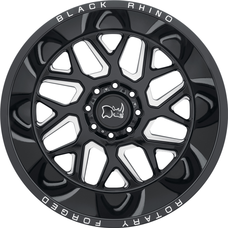 Black Rhino 20x9.5 Reaper Gloss Black w/ Milled Spokes -18mm