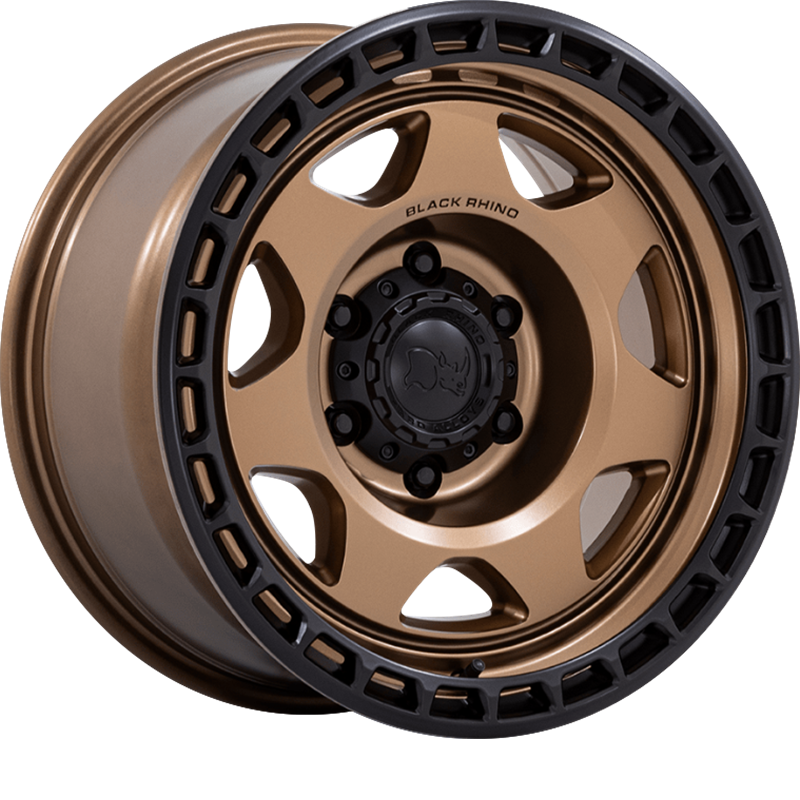 Black Rhino 17x8.5 BR018 Voyager Matte Bronze w/ Matte Black Lip -10mm