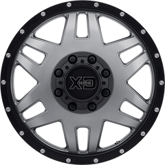 XD 17x6.5 XD130 Machete Dually Matte Gray w/ Black Ring -155mm