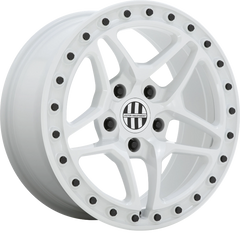 Victor Equipment 18x8 Berg Gloss White w/ Black Bolts +10mm