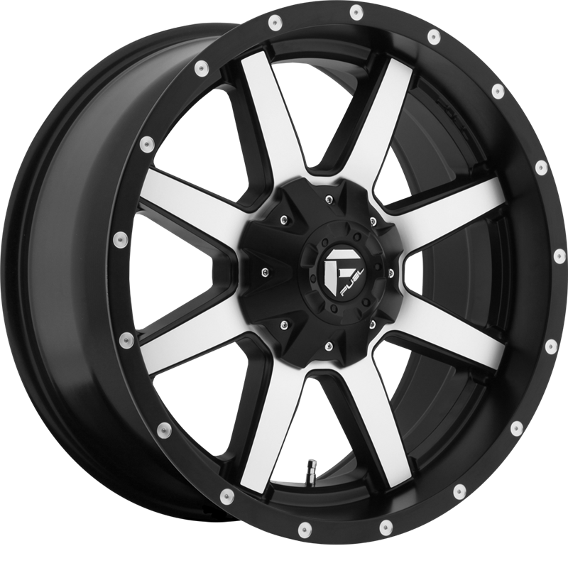 Fuel 17x9 D537 Maverick Matte Black w/ Machined Face -12mm