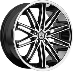 Asanti 20x8.5 ABL-10 Pollux Machined Face w/ Stainless Steel Lip +38mm