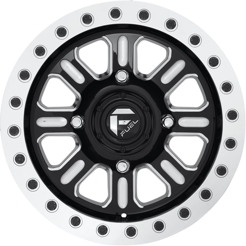 Fuel UTV 15x7 D910 Hardline Beadlock Gloss Black Milled +38mm