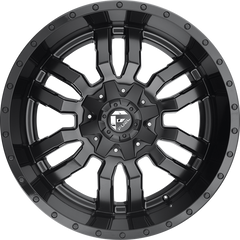 Fuel 17x9 D596 Sledge Matte Black w/ Gloss Black Lip +1mm