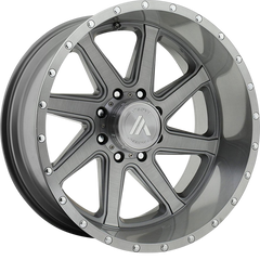 Asanti 20x12 AB814 Windmill Brushed Titanium -40mm