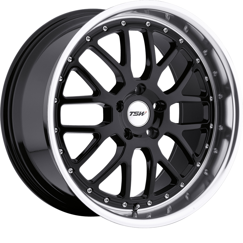 TSW 20x10 Valencia Gloss Black w/ Mirror Cut Lip +40mm