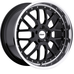 TSW 20x10 Valencia Gloss Black w/ Mirror Cut Lip +40mm