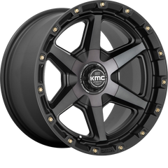 KMC 17x9 KM101 Signal Satin Black w/ Gray Tint -12mm