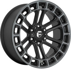 Fuel 17x9 D720 Heater Matte Black Machined w/ Double Dark Tint -12mm