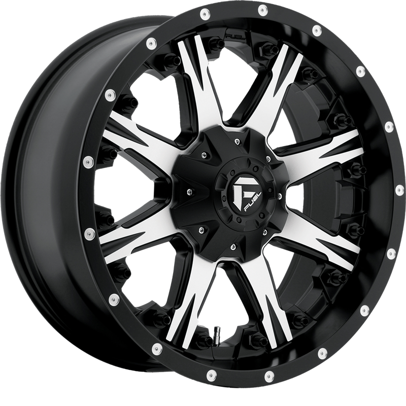 Fuel 20x10 D541 Nutz Matte Black w/ Machined Face -24mm