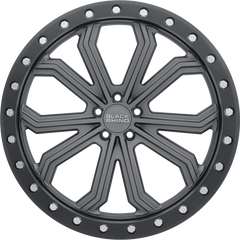 Black Rhino 20x10 Trabuco Matte Gunmetal w/ Black Lip Edge and Silver Bolts +40mm