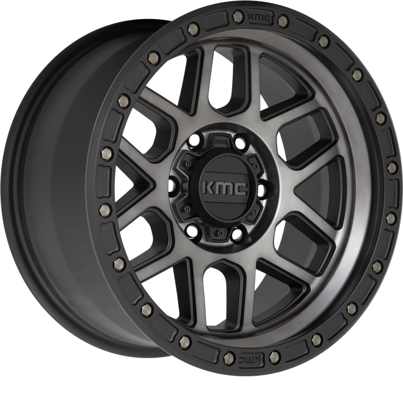 KMC 17x9 KM544 Mesa Satin Black w/ Gray Tint -12mm