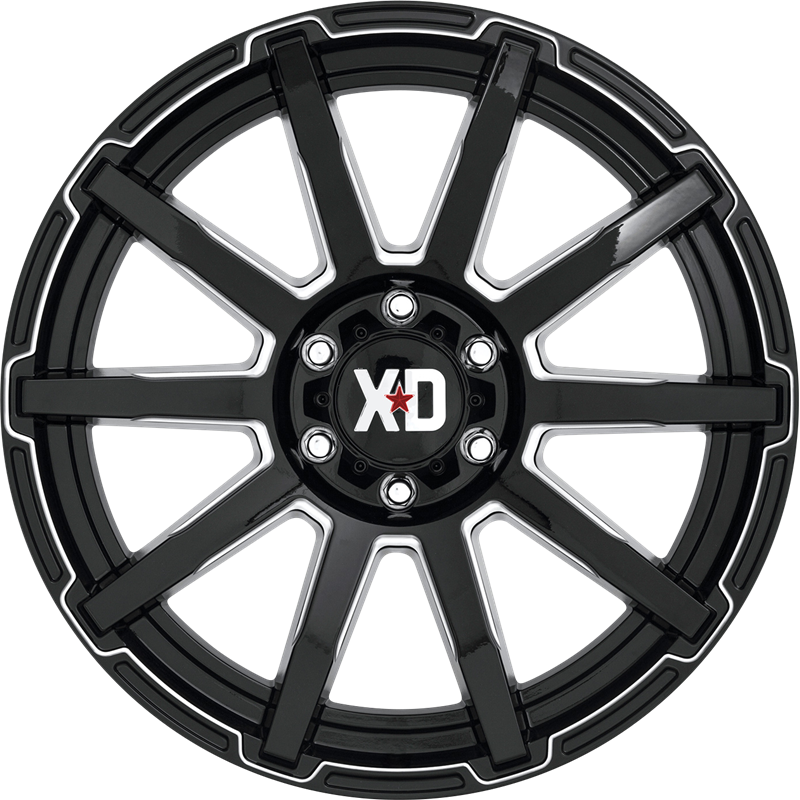 XD 20x10 XD847 Outbreak Gloss Black Milled -18mm