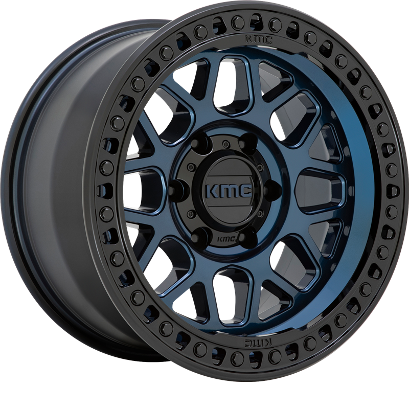 KMC 17x8.5 KM549 GRS Midnight Blue w/ Gloss Black Lip +0mm