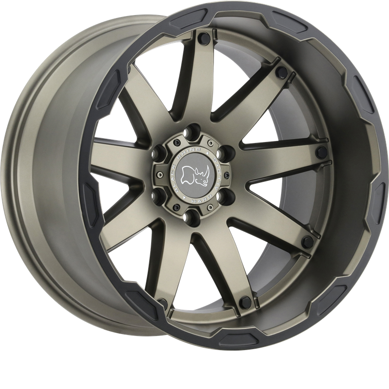 Black Rhino 18x9.5 Oceano Matte Bronze w/ Black Lip Edge -18mm