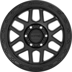 KMC 17x9 KM544 Mesa Satin Black w/ Gloss Black Lip +18mm