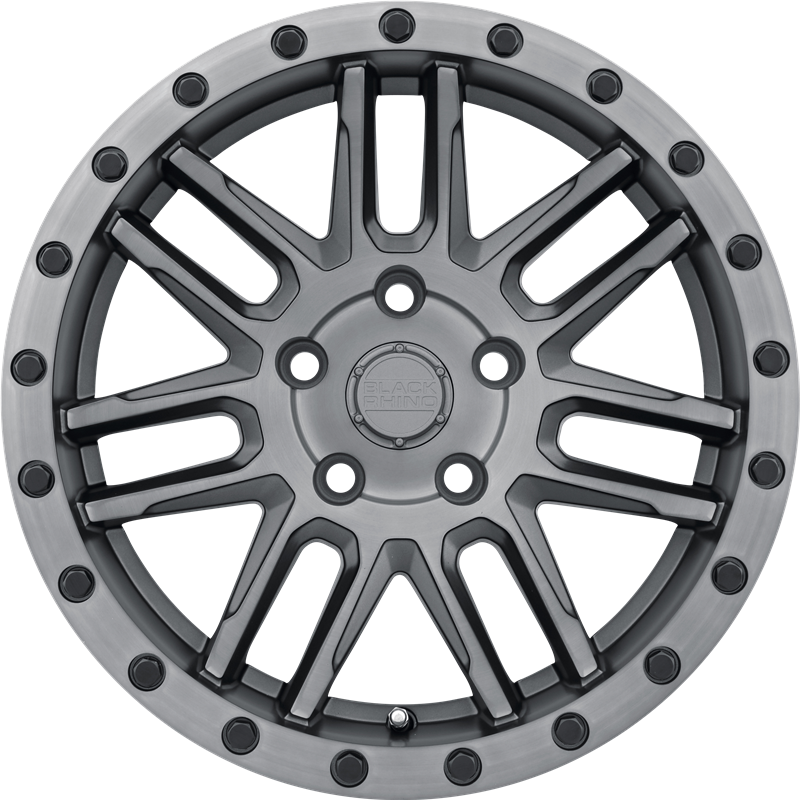 Black Rhino 19x8 Arches Matte Brushed Gunmetal w/ Black Bolts +30mm