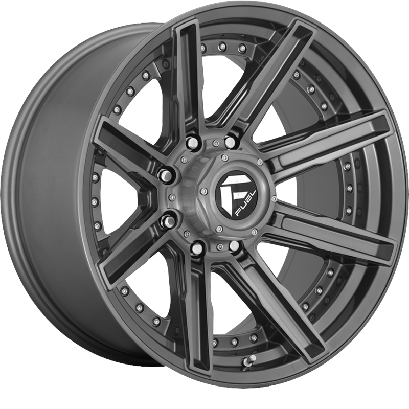 Fuel 20x10 D710 Rogue Brushed Gunmetal w/ Tinted Clear Coat -18mm