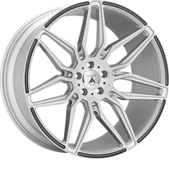 Asanti 20x10.5 ABL-11 Sirius Brushed Silver w/ Carbon Fiber Insert +45mm