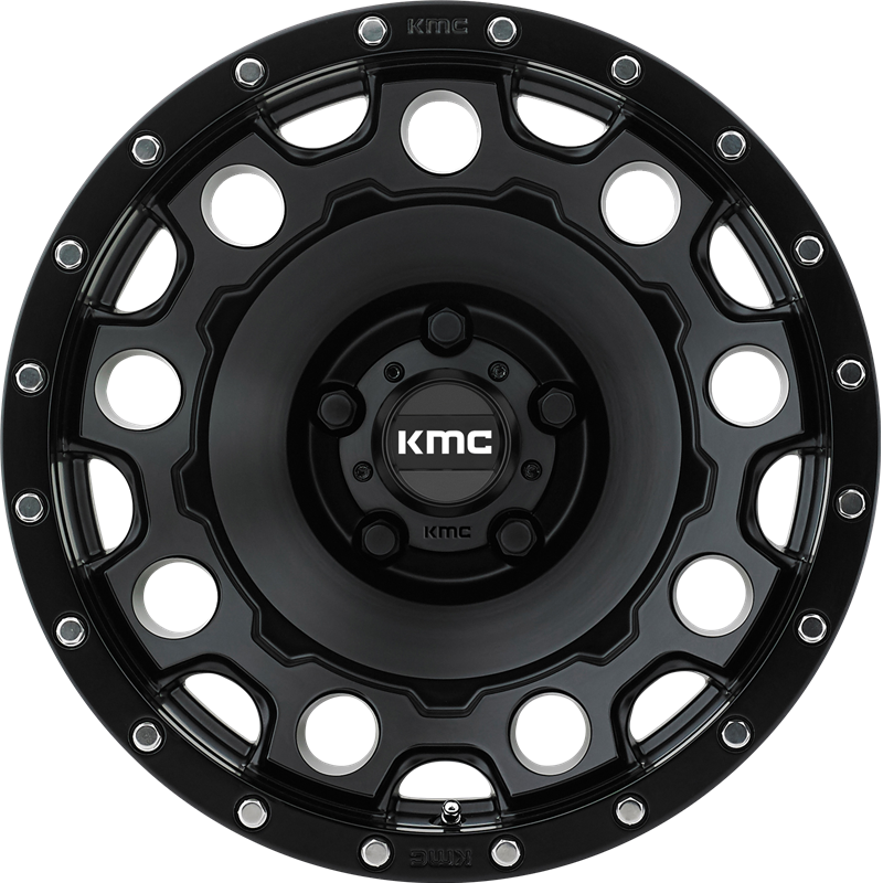 KMC 17x8.5 KM529 Holeshot Satin Black +34mm