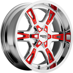 Moto Metal 20x9 MO969 Chrome w/ Red and Black Accents +0mm